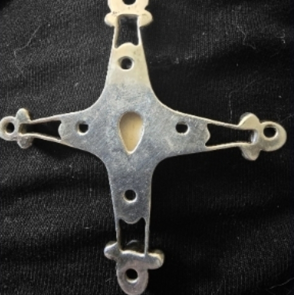 Goddess Carved Face Pendant, Sterling Silver, MultiGemstone, Vintage, EUC - Picture 4 of 8